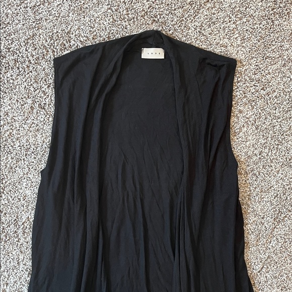 Luxe Black Open Front Cardigan - Picture 3 of 4